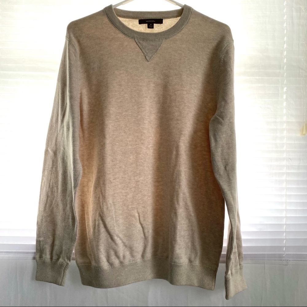 Merona Tan Cotton Crewneck Sweater